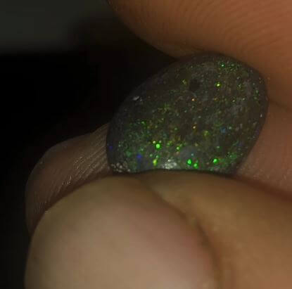 Earthy matrix opal with green pinfire