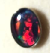 Bright red opal earrings