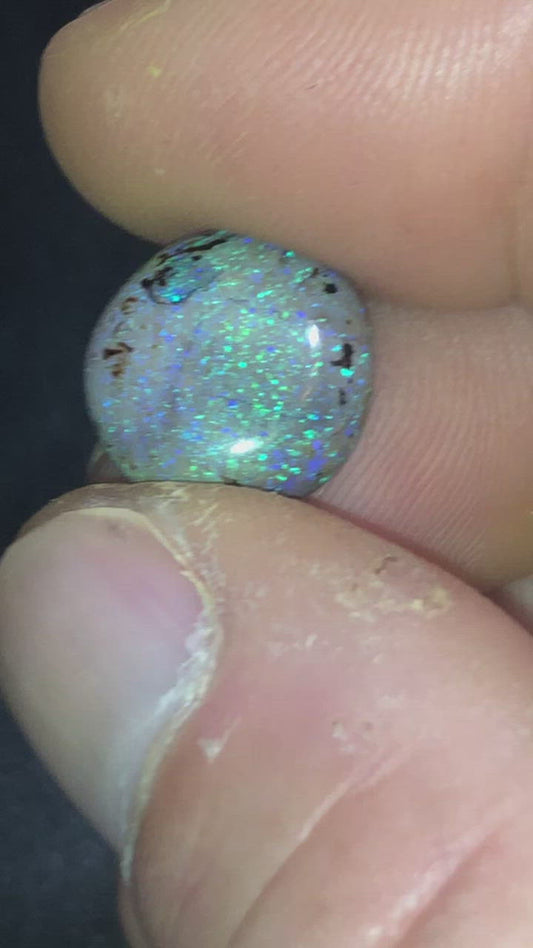 Green and purple matrix opal