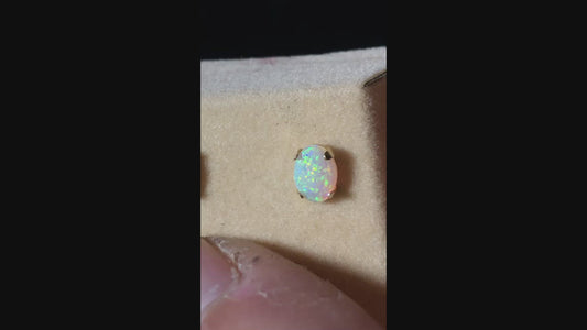 Crystal opal stud earrings