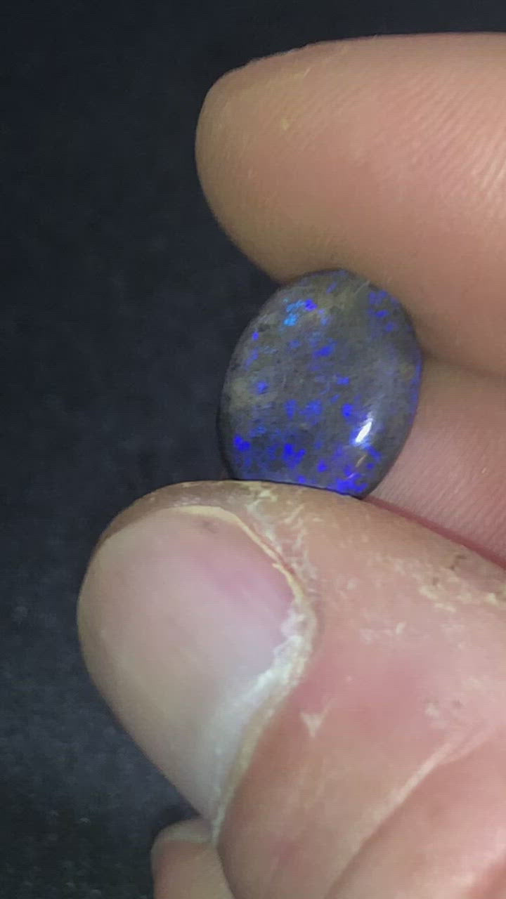 Blue purple matrix opal