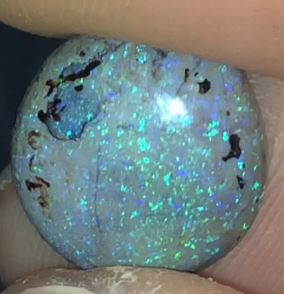 Green and purple matrix opal