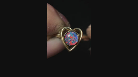 Red, blue and teal ring
