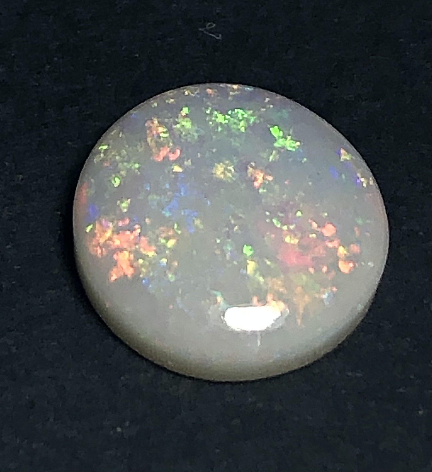 Lightning Ridge dark base opal with a rainbow of colours