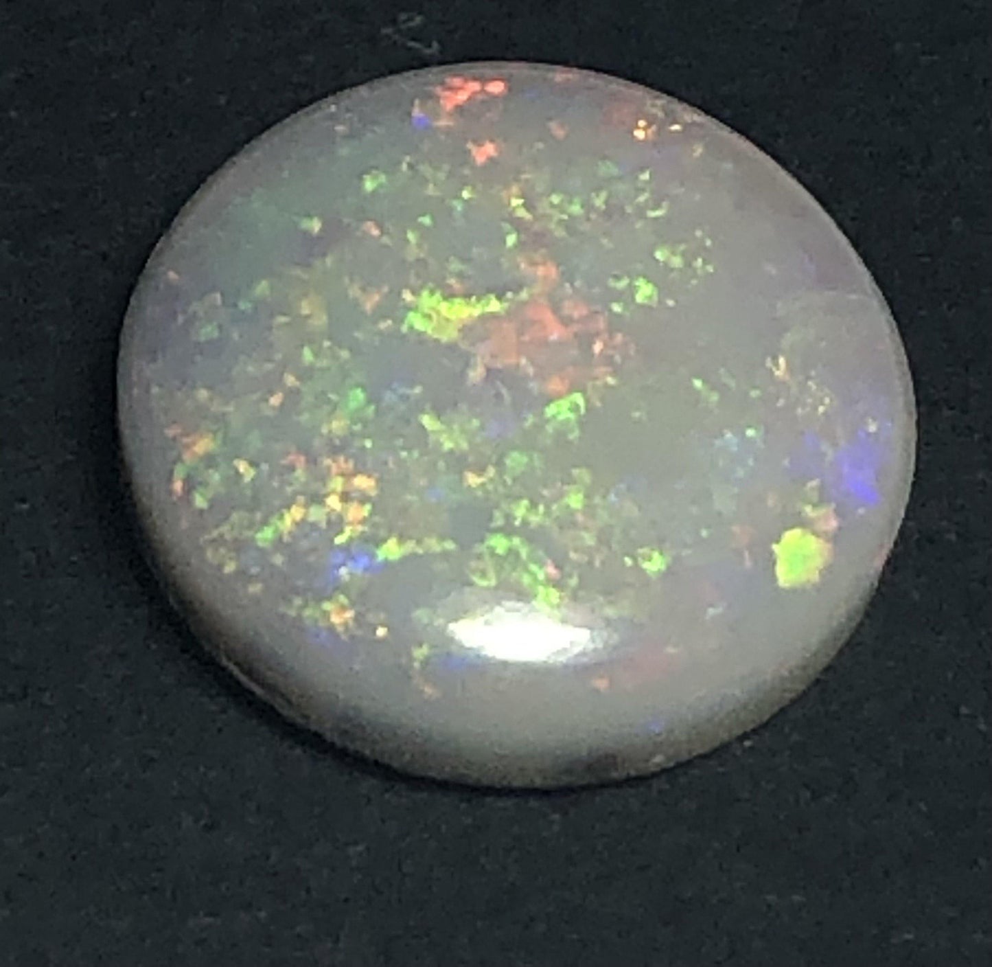 Lightning Ridge dark base opal with a rainbow of colours