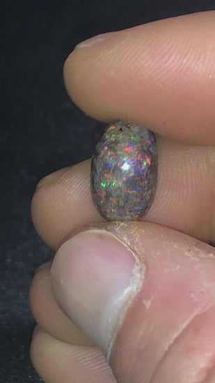 Multicolored high dome matrix opal gem